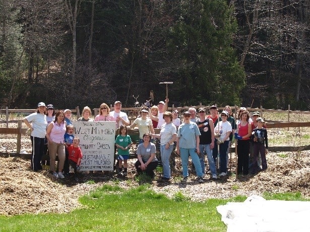 group of people at community garden