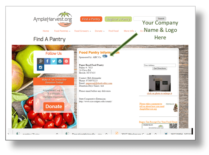 Sponsor All Food Pantry Listings In Your State Ampleharvest Org