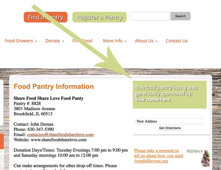 Give The Gift Of A Sponsored Food Pantry Listing Ampleharvest Org