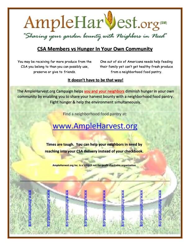 AmpleHarvest.org CSA flyer