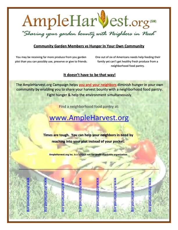 AmpleHarvest.org community garden flyer